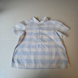 Bonpoint Kids Checkered Shirt - Blue and White